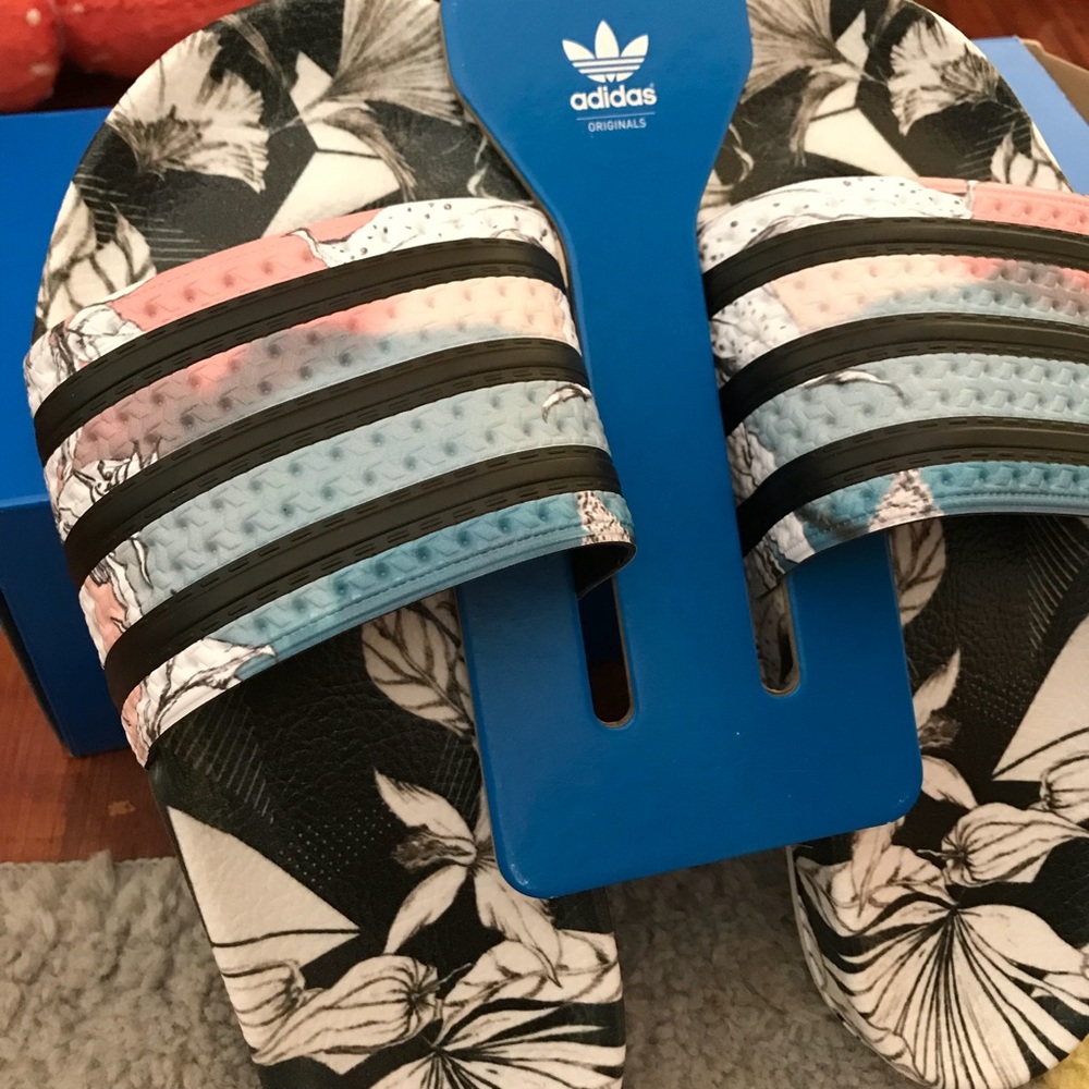 New adidas Adilette by farm flower design